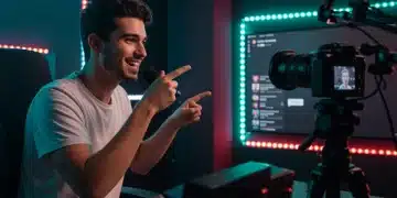 Influencer engaging with audience during a high-earning live stream session