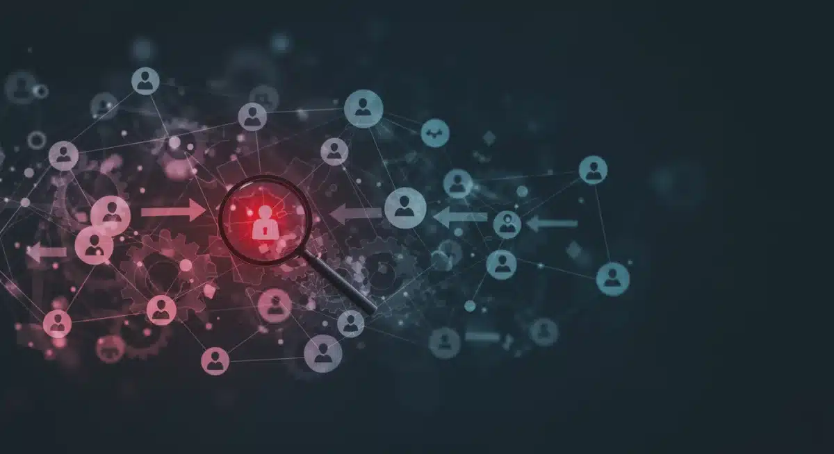 Complex data network showing marketing strategy adjustments due to privacy laws.