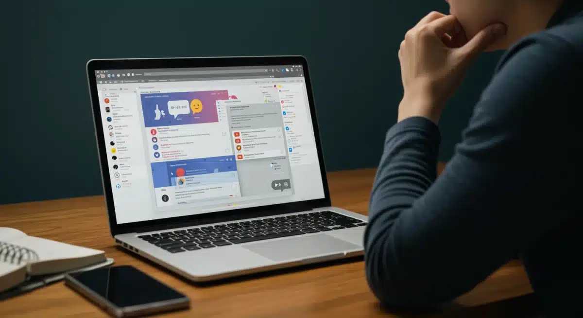 Person monitoring social media for online criticism and public sentiment.