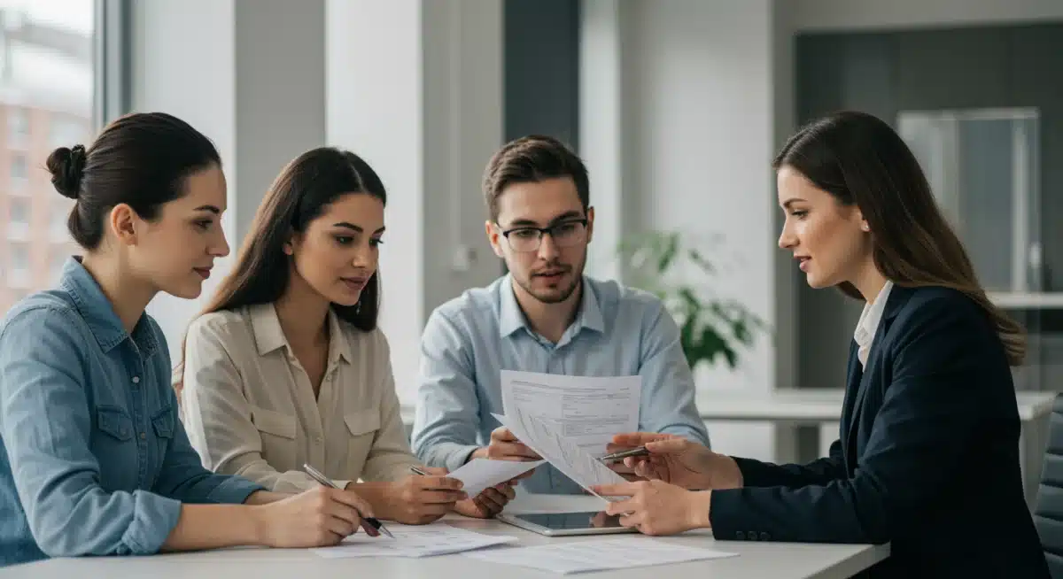 Tax advisor explaining new credits to clients