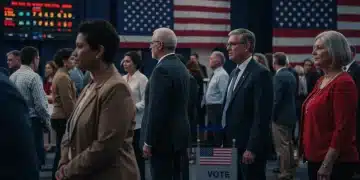 Citizens casting votes at a polling station, emphasizing democratic participation and the importance of understanding voting laws.