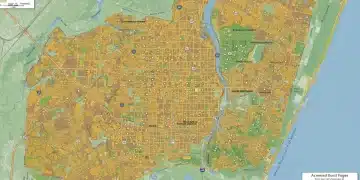 US Housing Market: Zoning Laws & Your Neighborhood's Future City zoning map showing new residential and mixed-use development areas