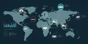 Infographic depicting social media's interconnected influence on public opinion and political discourse.