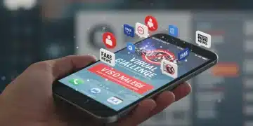 Smartphone screen showing a viral challenge with misinformation warnings