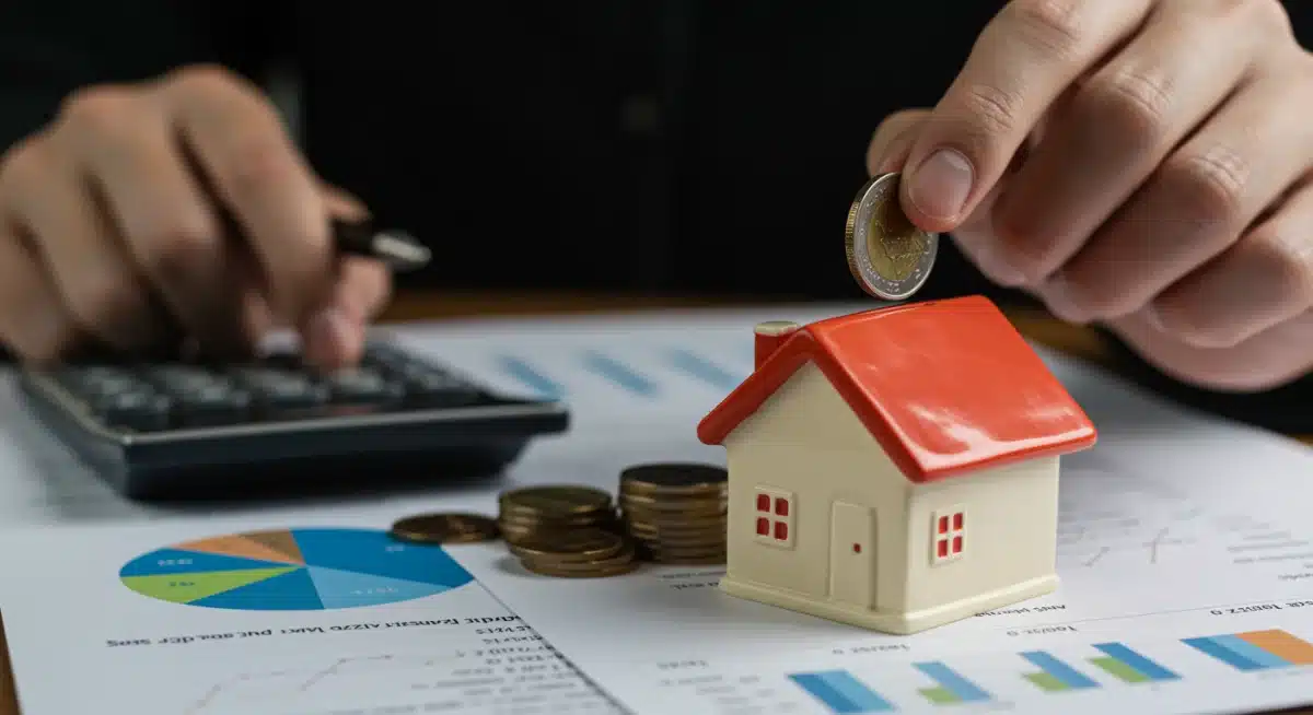 Hand placing coin into piggy bank, symbolizing retirement savings