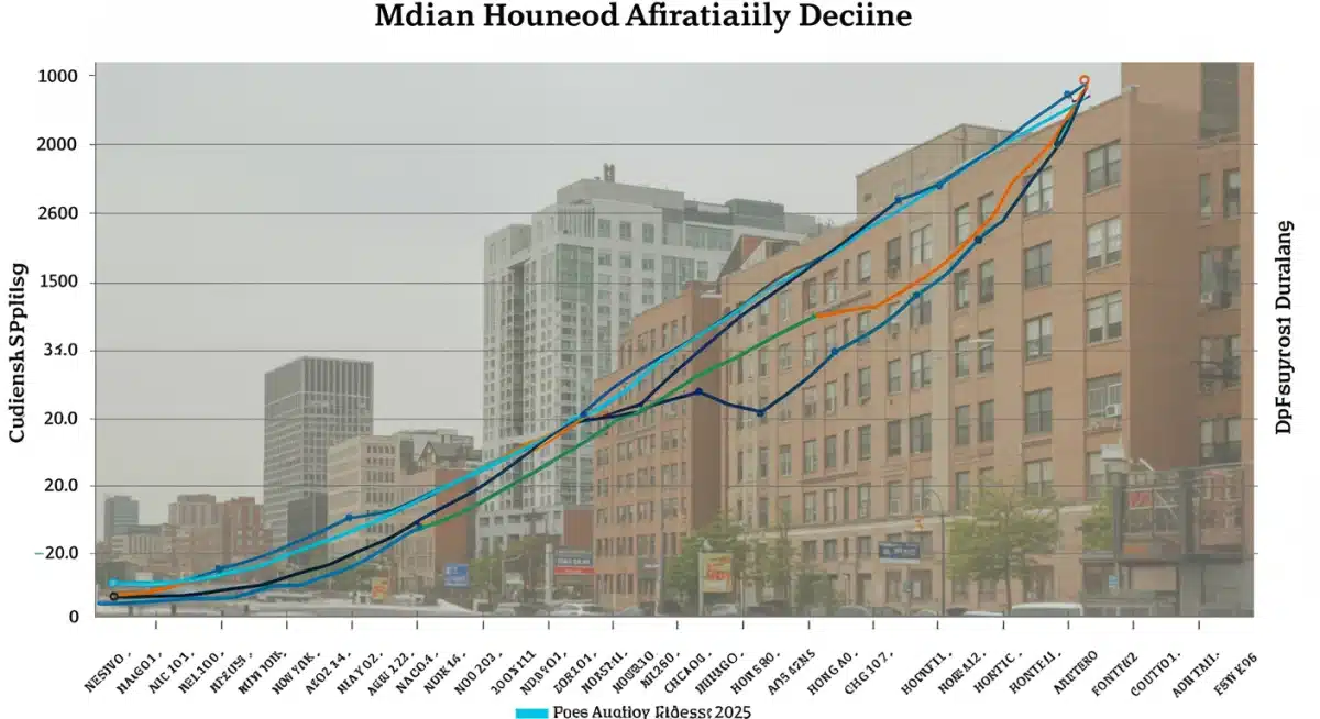 Graph showing gap between income and home prices